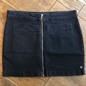 Roxy black denim mini skirt